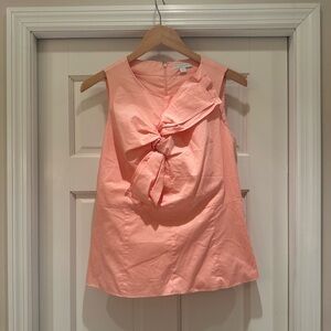 New York & Company Peach Bow Blouse